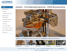 Tablet Screenshot of cemec.de